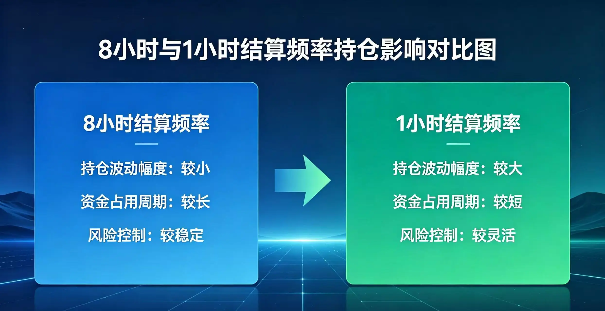 8 小时和 1 小时结算频率对持仓成本、套利影响对比图 8 小时和 1 小时结算频率对持仓成本、套利影响对比图