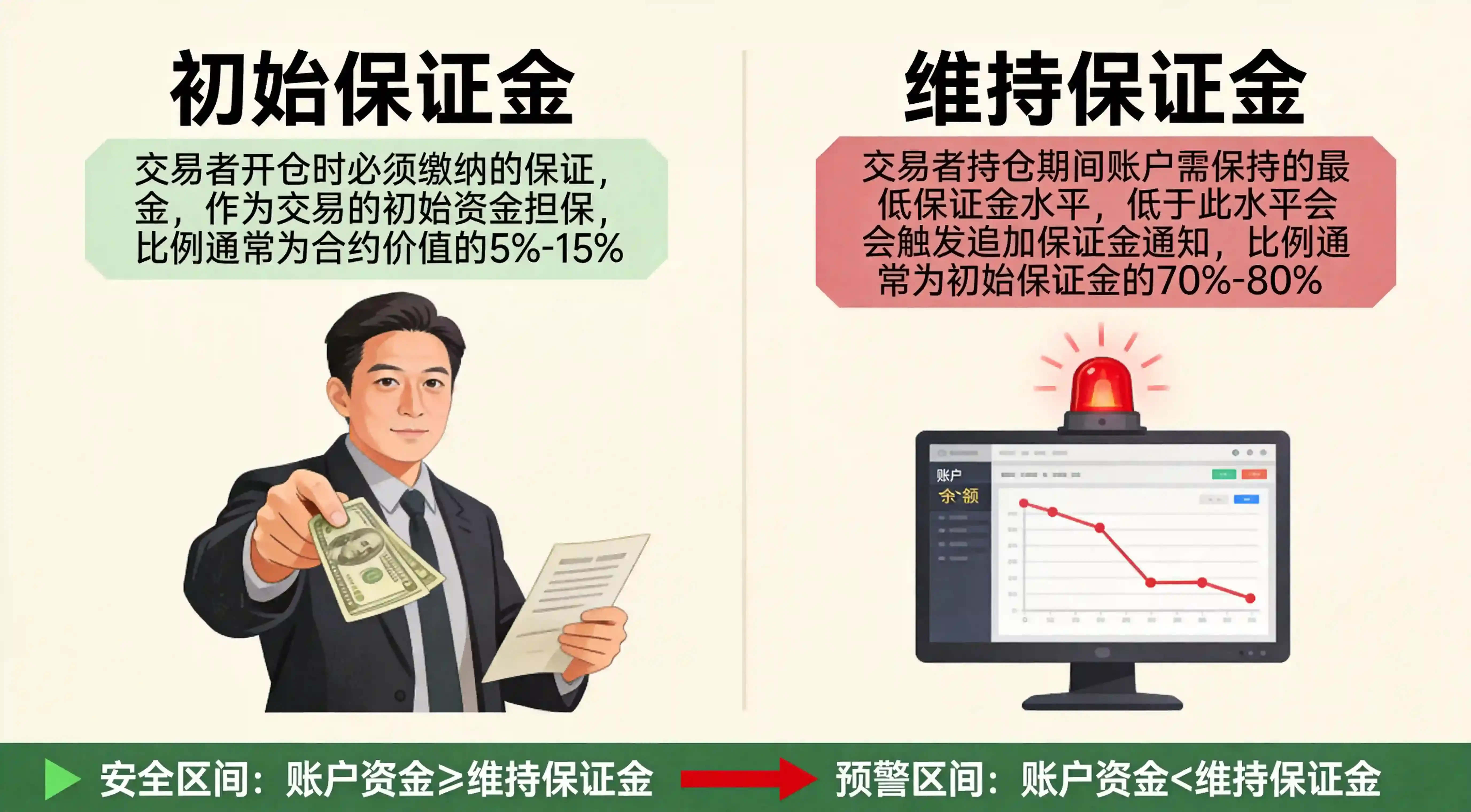 初始与维持保证金对比 初始与维持保证金对比