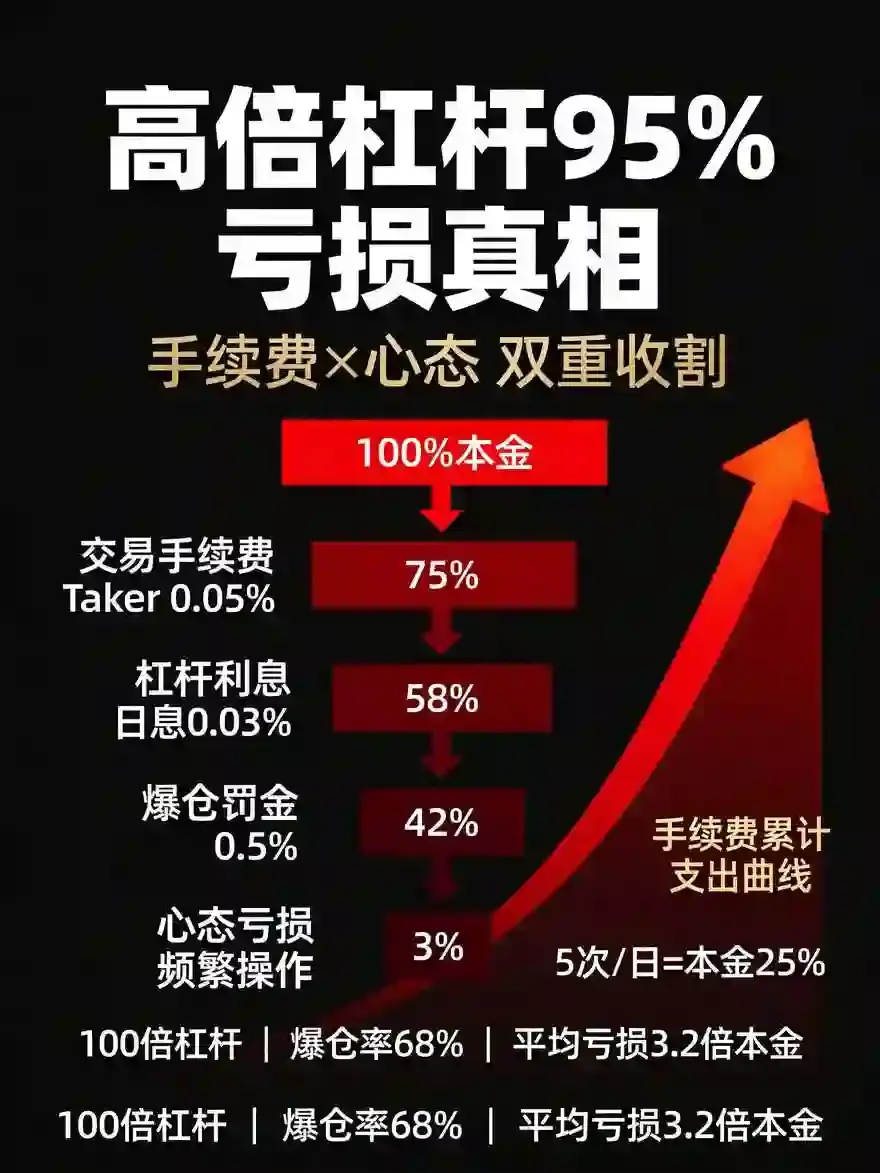 杠杆“上瘾”警告：2026年95%高倍玩家亏损根源，手续费与心态的双重陷阱